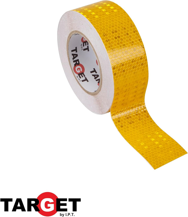 TARGET CRA3350 - Reflektierendes Band - Gelb 33 Meter x 50 Millimeter - Klebeband - Warnung - Beschi