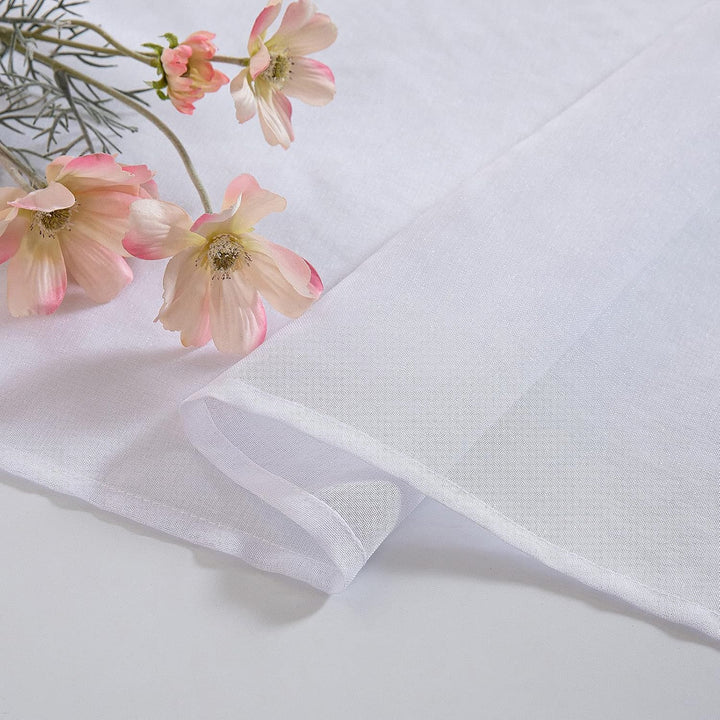 MIULEE Sheer Voile Vorhang mit Ösen Transparente Optik Gardine Ösenvorhang Ösenschal Transparent Dur