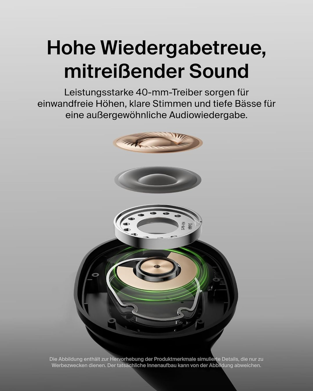 Belkin SoundForm Surround Kopfhörer Kabellos Bluetooth, Over-Ear Environmental Noise Cancelling Kopf