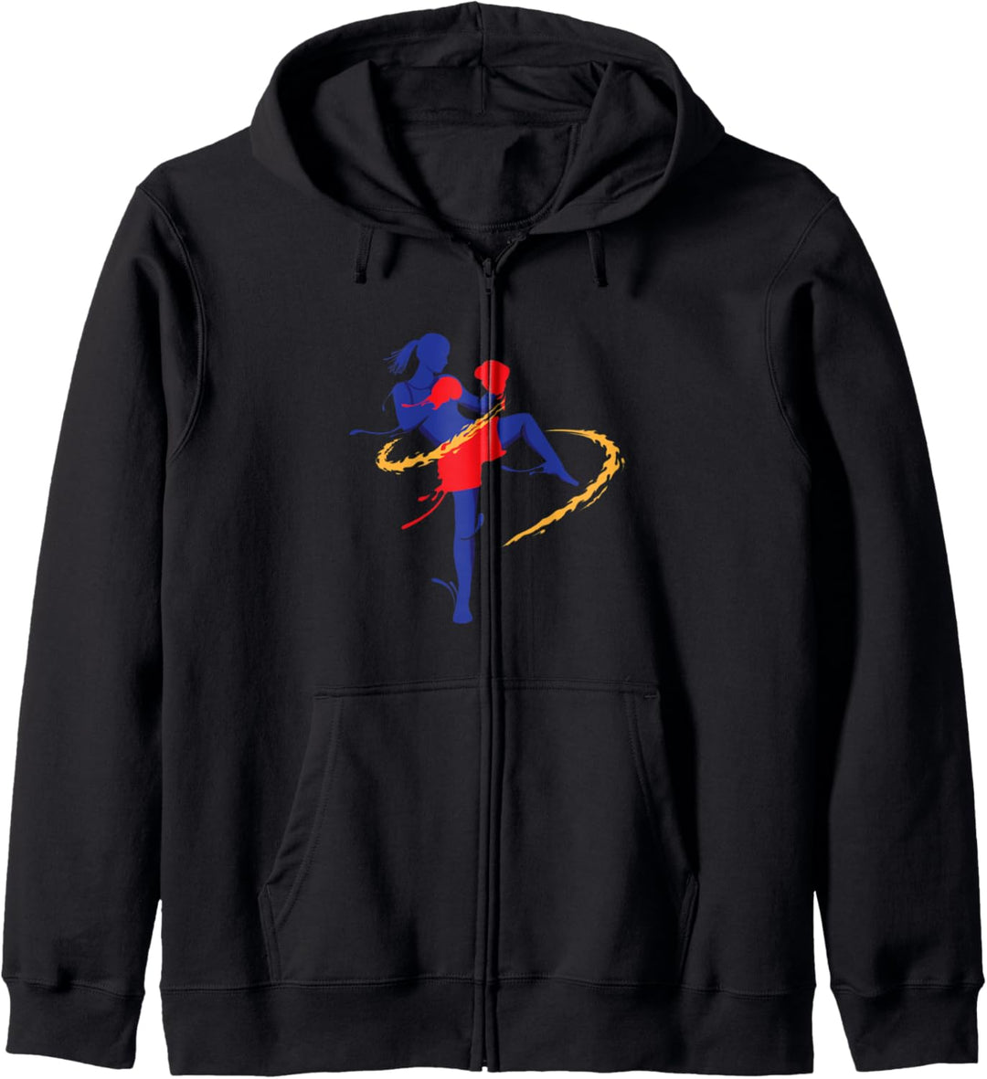 Grafik Kickboxing Mädchen Kapuzenjacke