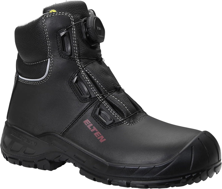 ELTEN Sicherheitsschuhe LAURENZO BOA Mid ESD S3, Damen und Herren, Leder, Stahlkappe, leicht, robust