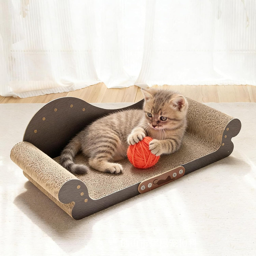 Kratzbretter Katze Sofa förmiges - Katzenkratzbrett aus Langlebiger Wellpappe, 67.8cm Breite, Kratzm