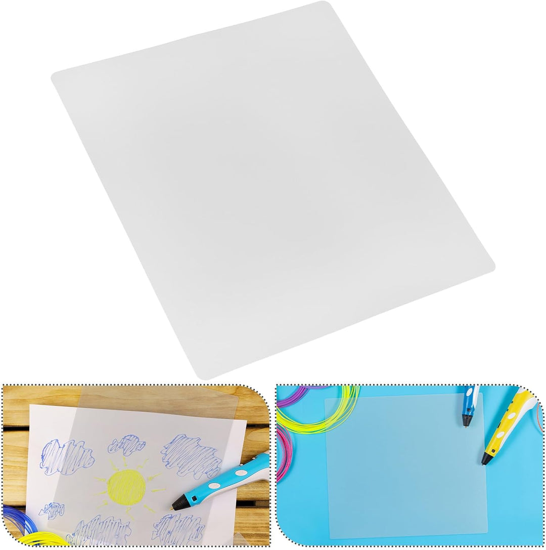 10 Stück Transparente 3D Stift Zeichenmatten aus PVC 20X18cm Kunststofffolie für Präzises Selbstgema