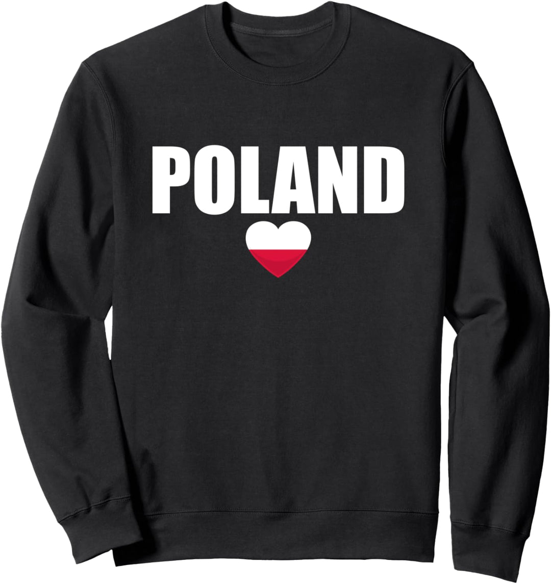 Poland Polen Herz Polnische Flagge Stolzer Pole Sweatshirt