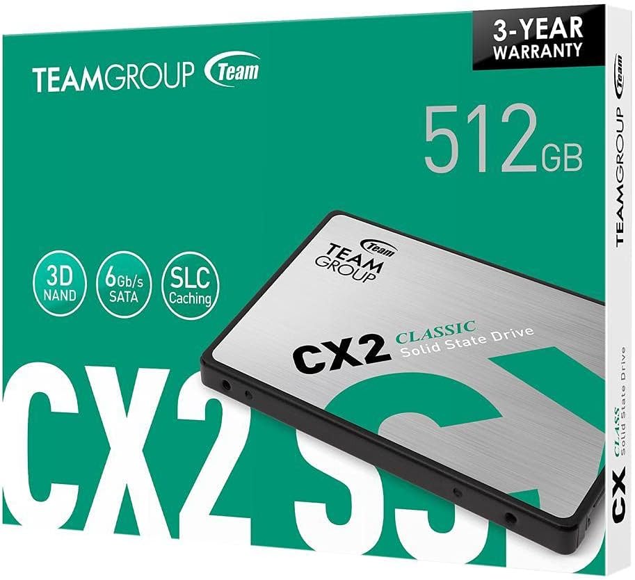 Team Group CX2 Classic Solid-State-Disk (512 GB, SATA 6 GB/s)