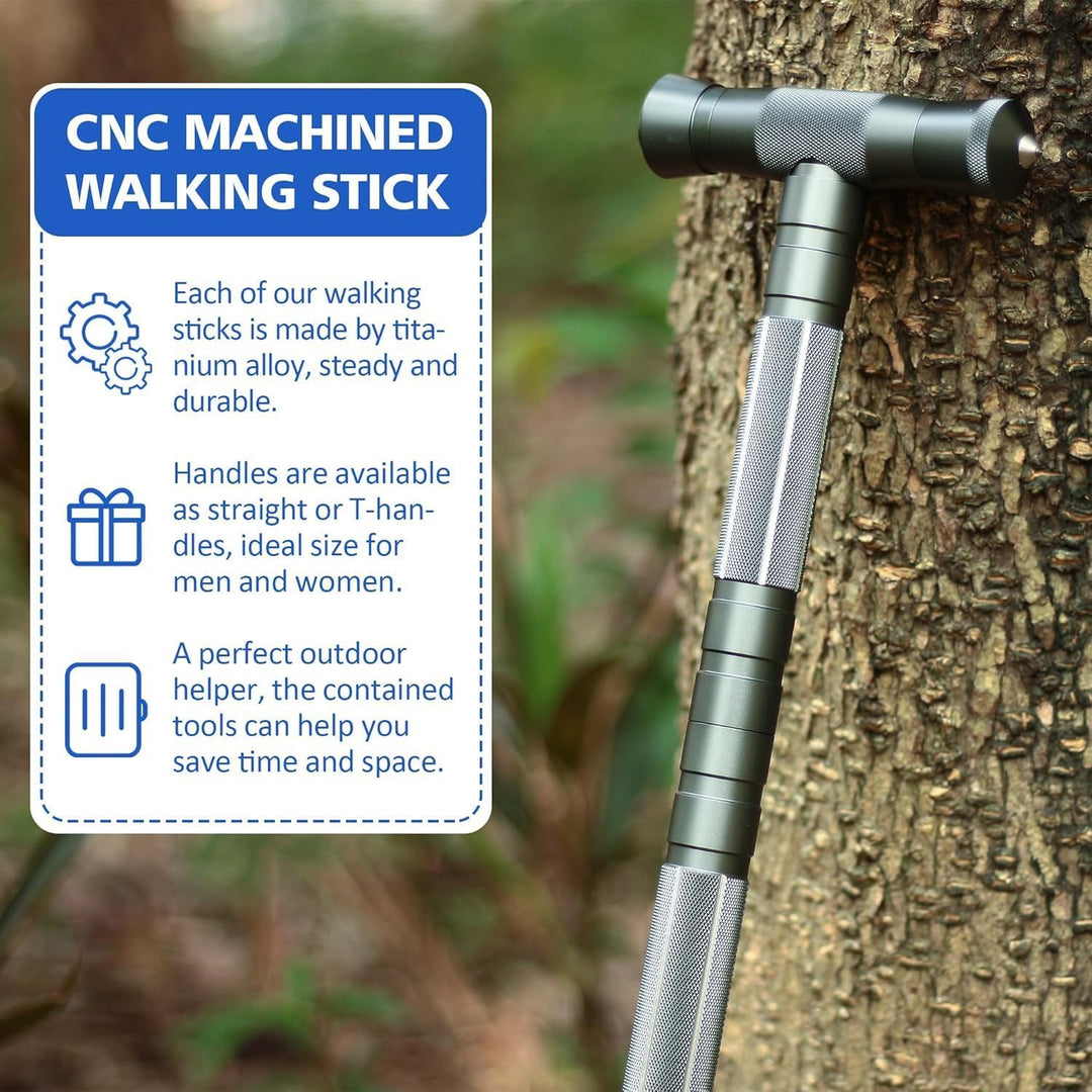 aiGear Taktischestöcke/Wanderstöcke | CNC Bearbeitete Aluminium Taktische Cane | Taktischer Stock |