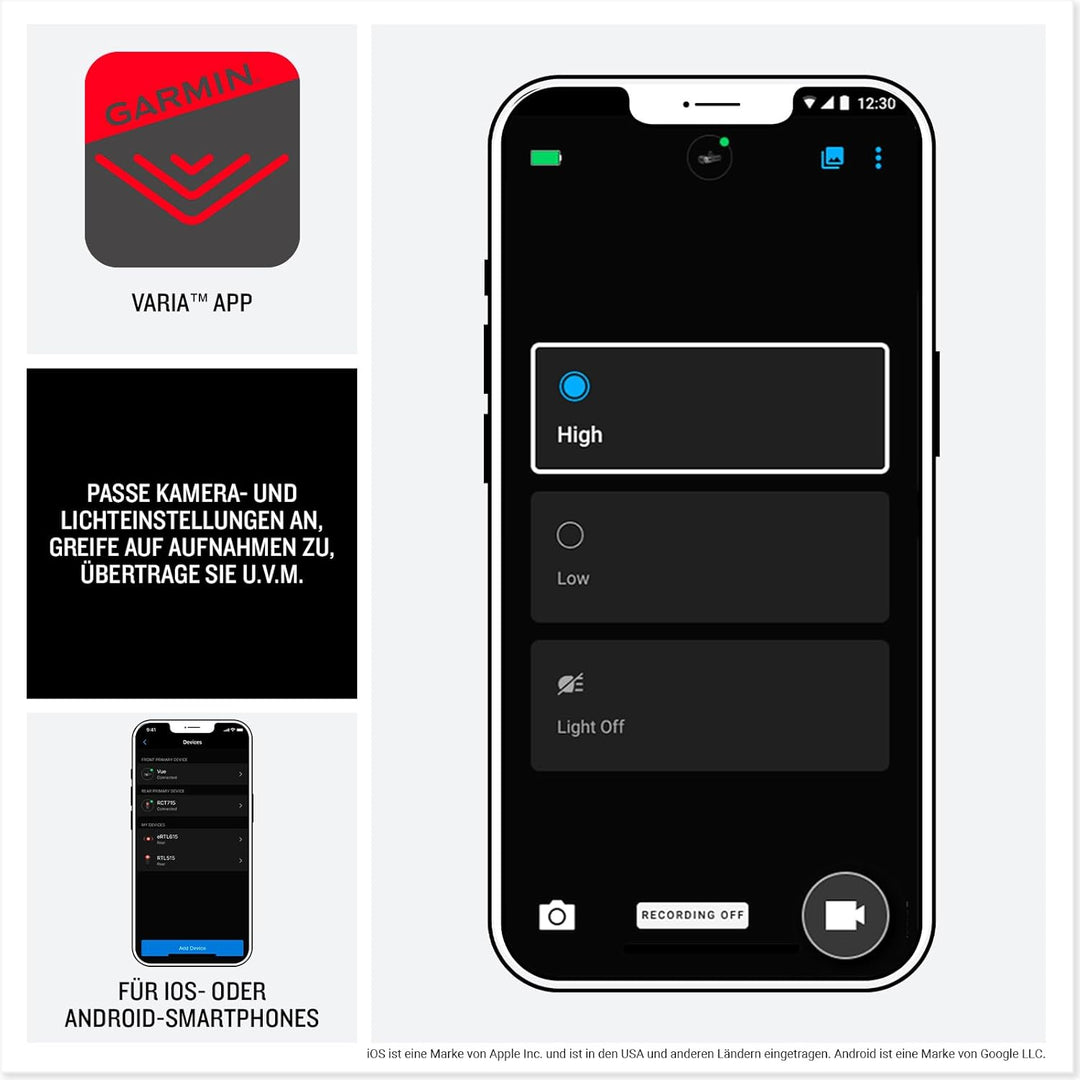 Varia Vue StVZo - Frontlicht mit Dashcam, smarte Helligkeitsfunktion mit Lichtstärke von bis zu 165