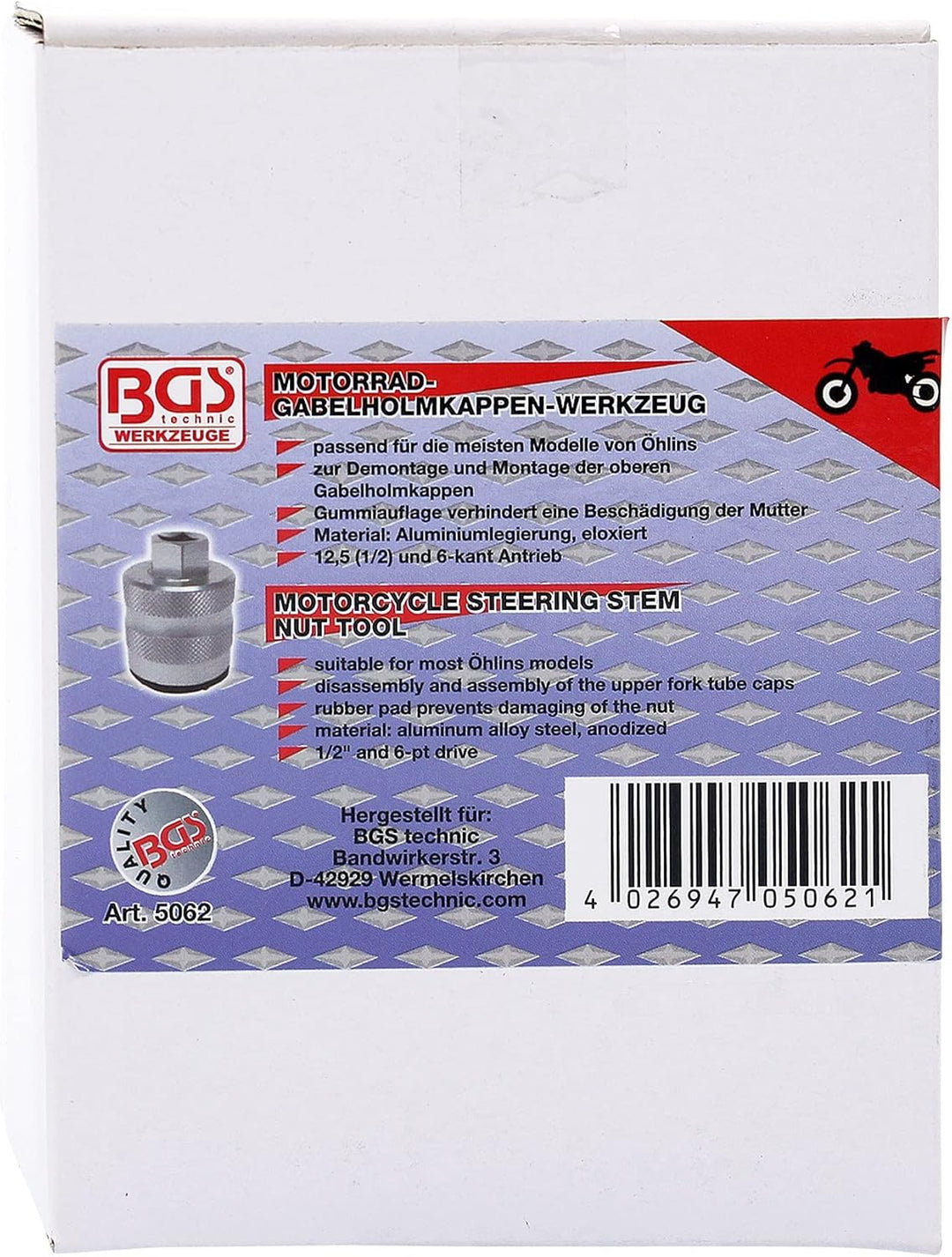 BGS 5062 | Gabelkappenschlüssel | für Öhlins-Gabeln, für Öhlins-Gabeln
