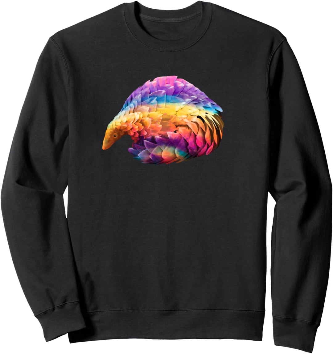 Pangolin Hippie Tie Dye Colorful Rainbow Design Gift Sweatshirt