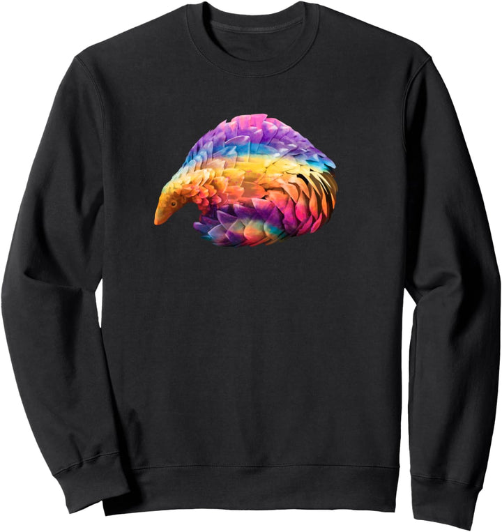 Pangolin Hippie Tie Dye Colorful Rainbow Design Gift Sweatshirt