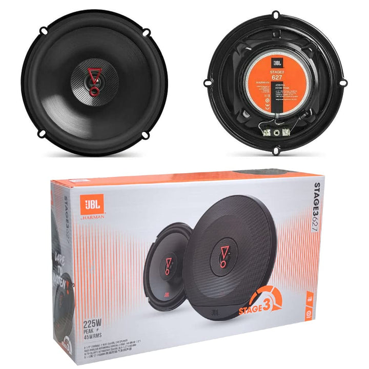 2 Lautsprecher JBL STAGE3 627 koaxial 2 Wege 6,5" 16,00 cm 160 mm 45 watt rms 225 watt max impedanz