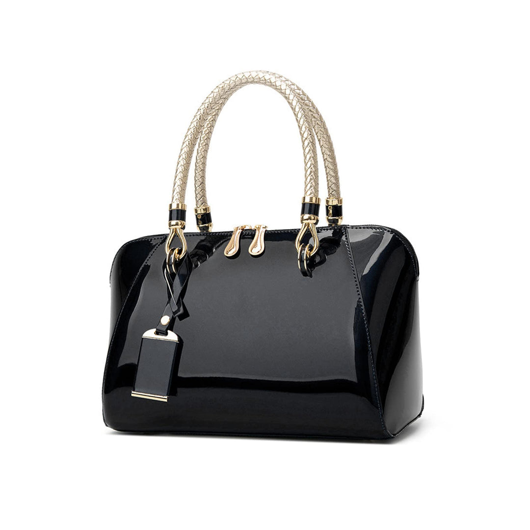 NICOLE &amp; DORIS Mode Handtaschen Damen Lackleder Handtasche Elegant Schultertasche Frauen Umhängetasc