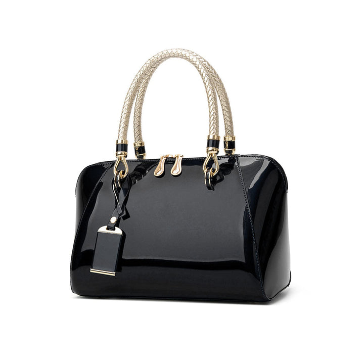 NICOLE &amp; DORIS Mode Handtaschen Damen Lackleder Handtasche Elegant Schultertasche Frauen Umhängetasc
