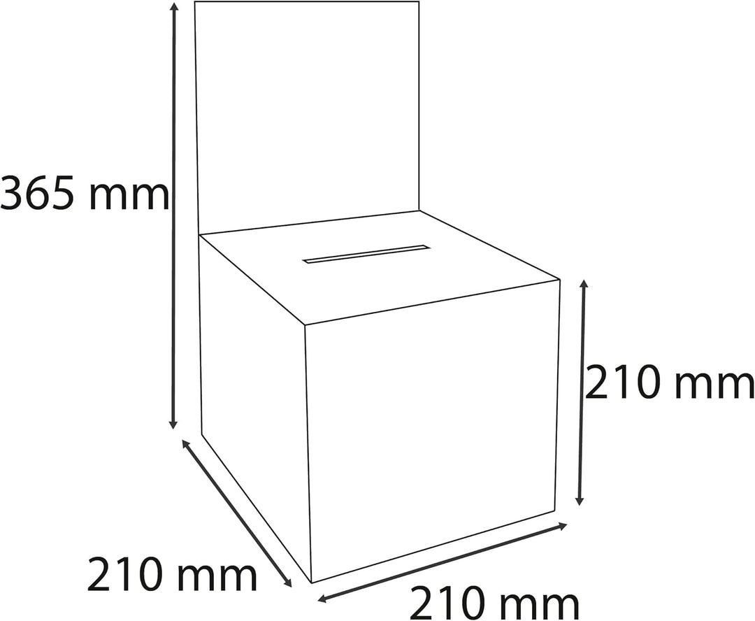 Exacompta 89258D Losbox mit Deckel, abschliessbar für Ihre Wettbewerbe, Tombolas, Wahlen oder Ideenb