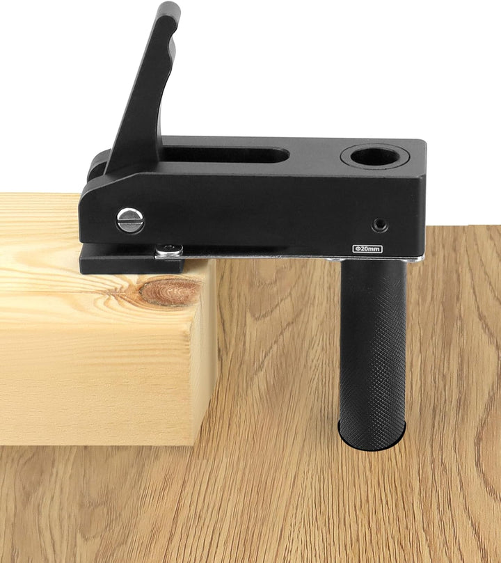 QWORK® 2er Pack Verstellbare Niederhalteklemme Werkbank Niederhalter Clip mit 3 Stufige Klemmkraft -
