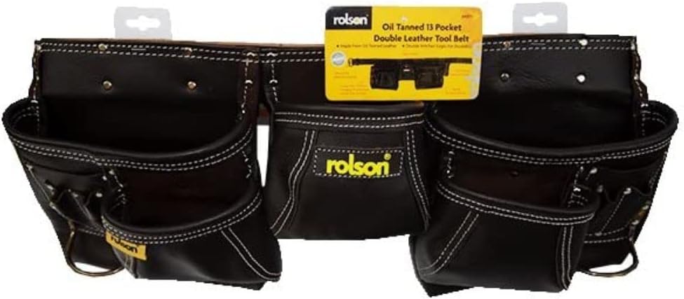 Rolson 68870 Twin Pocket Single Werkzeug Gürtel – Braun
