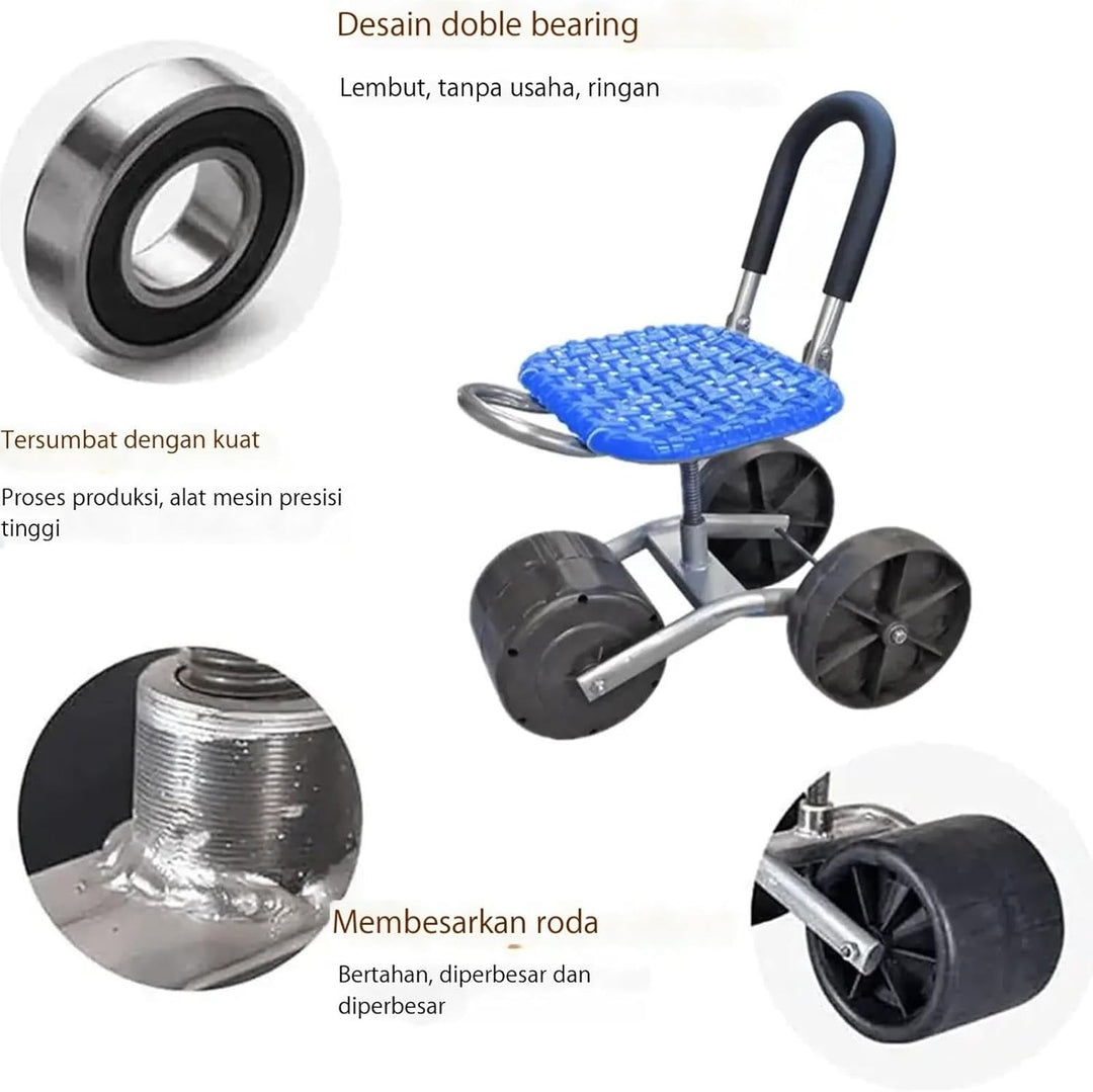 Gartenhocker Für Gartenarbeit, 360 Grad Drehbar Rollsitz Für Gartenarbeit, Gartenwagen Rollsitz, Gar