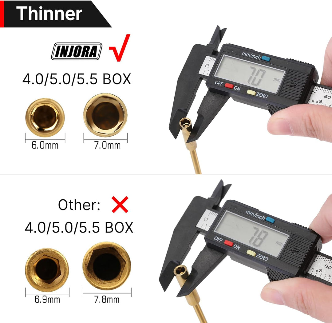 INJORA RC Werkzeug Kit Fluch Schraubendreher Muttern-Treiber Schraubenschlüssel HSS für TRX4M SCX24
