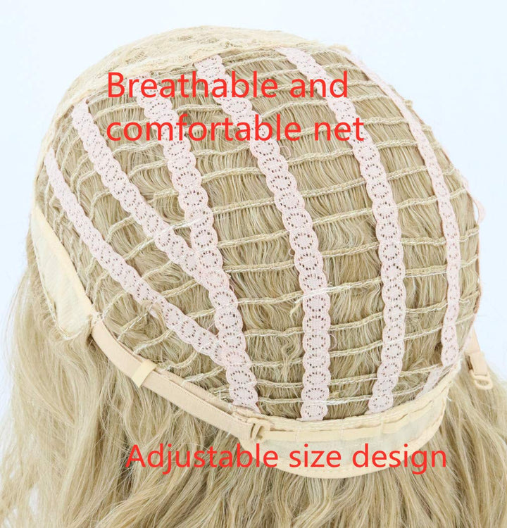 Topcosplay Cosplay Perücke für Herren Lang Gelockt Aschblond Perücke für Cosplay Halloween Kostüm Th