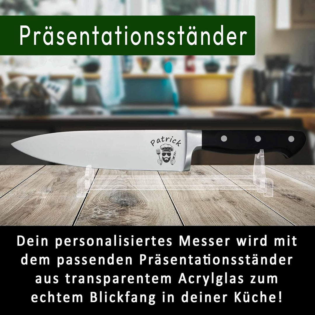 Grillmesser mit Gravur | Grillen Geschenke für Männer | Grillmeister Fleischmesser | Geschenke für G