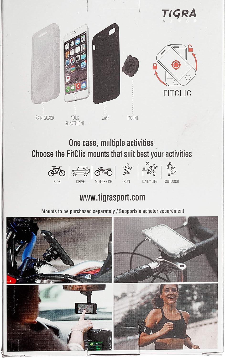 Tigra Sport FitClic Schutzhülle für iPhone X, XS, 11 Pro, Schwarz, Einheitsgrösse