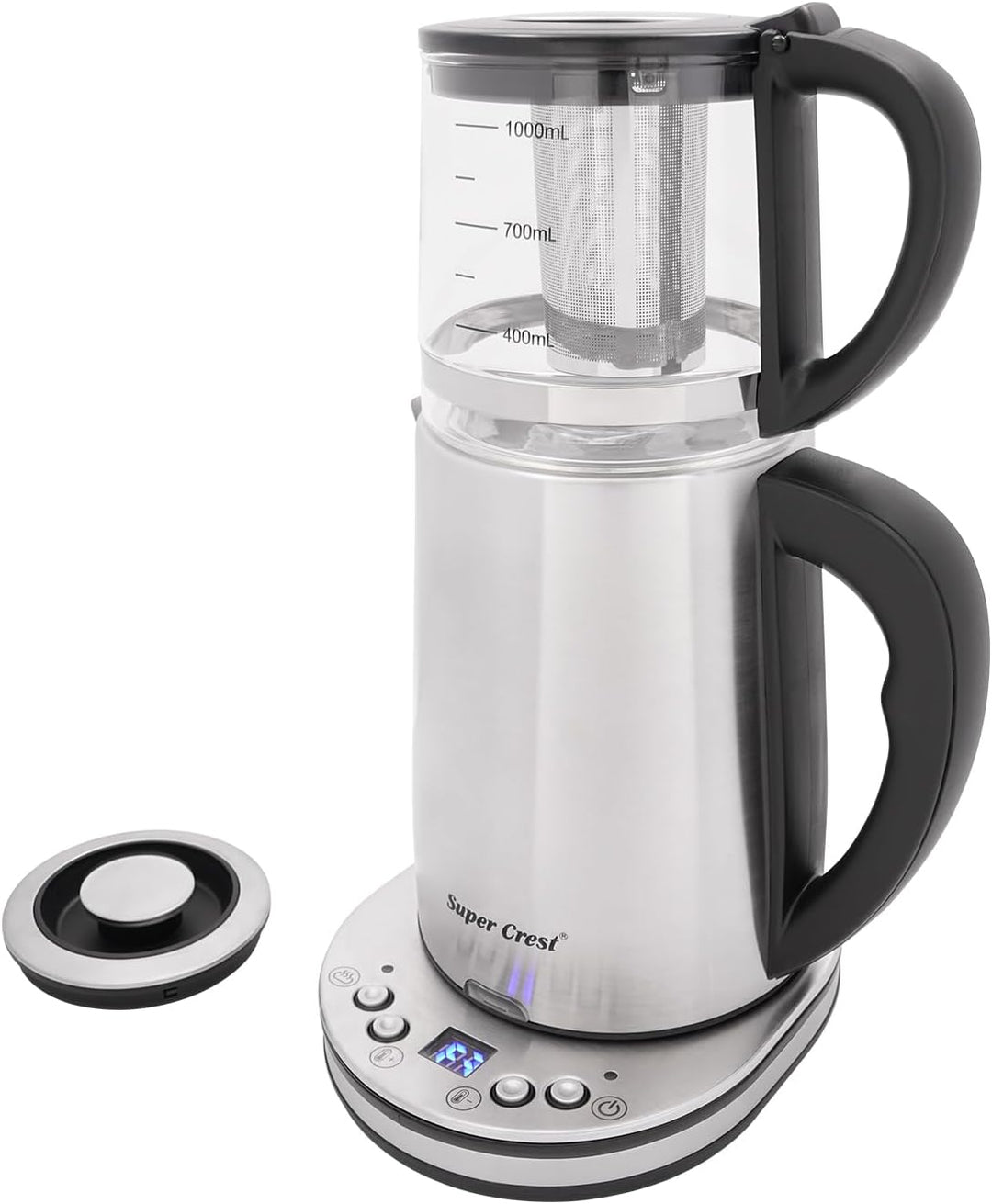 Teekocher,Elektrischer Wasserkocher,Elektrischer Wasserkocher mit Einstellbarer Temperatur,Mit Teebe