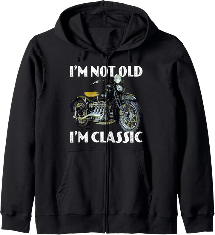 Ich bin nicht ich bin Classic - Vintage Motorcycle Retro Kapuzenjacke