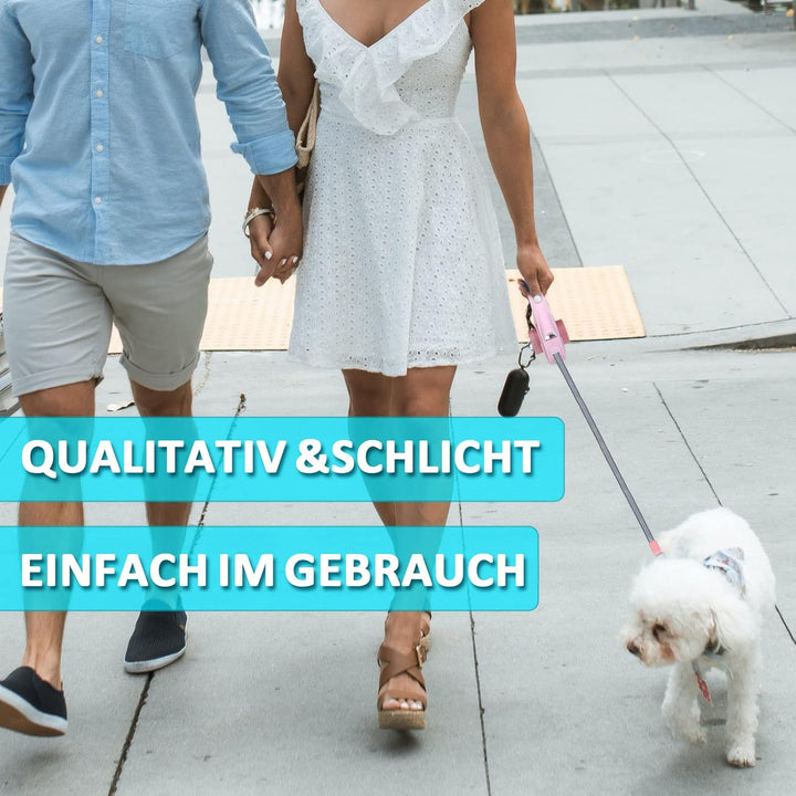 Hundeleine Rollleine Nylonband 5M Rollschnur Einziehbar Ausziehbar bis 50kg Kleine Hunde und Mittelg