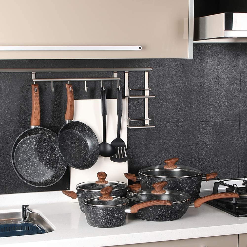 Kitchen Academy Induktions Töpfe Set - Pfannenset mit deckel - töpfe & pfannen set ohne PTFE und PFO