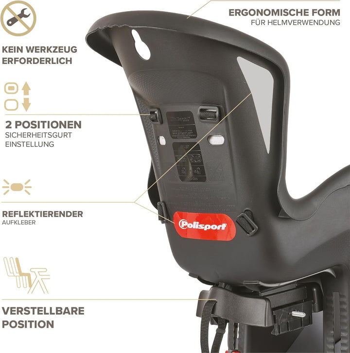 Handels-tridegar – Babytrage Radfahren black and grey, black and grey