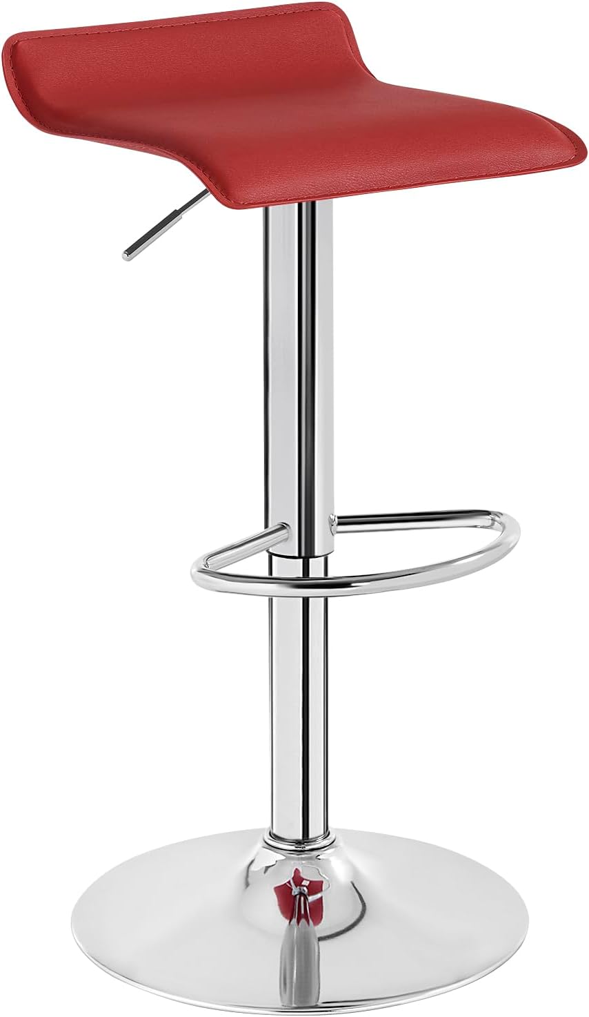 WOLTU BH11bd-1 Design Hocker Barhocker, stufenlose Höhenverstellung, verchromter Stahl, Antirutschgu
