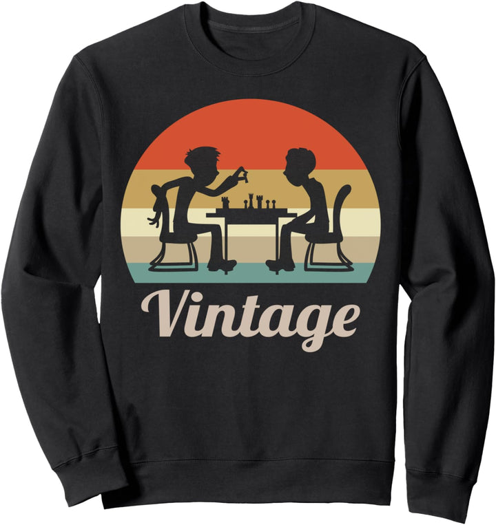 Schach Spiel Schachbrett Spieler Fun Sport Vintage Retro Sweatshirt