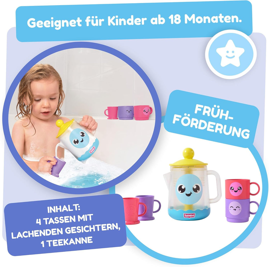 Toomies Bubble & Brew Bade-Set, schäumende Teekanne, fantasievolles Badespielzeug, Fördert Feinmotor