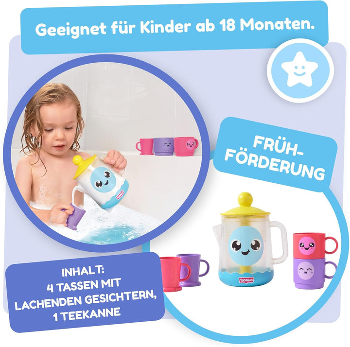 Toomies Bubble & Brew Bade-Set, schäumende Teekanne, fantasievolles Badespielzeug, Fördert Feinmotor