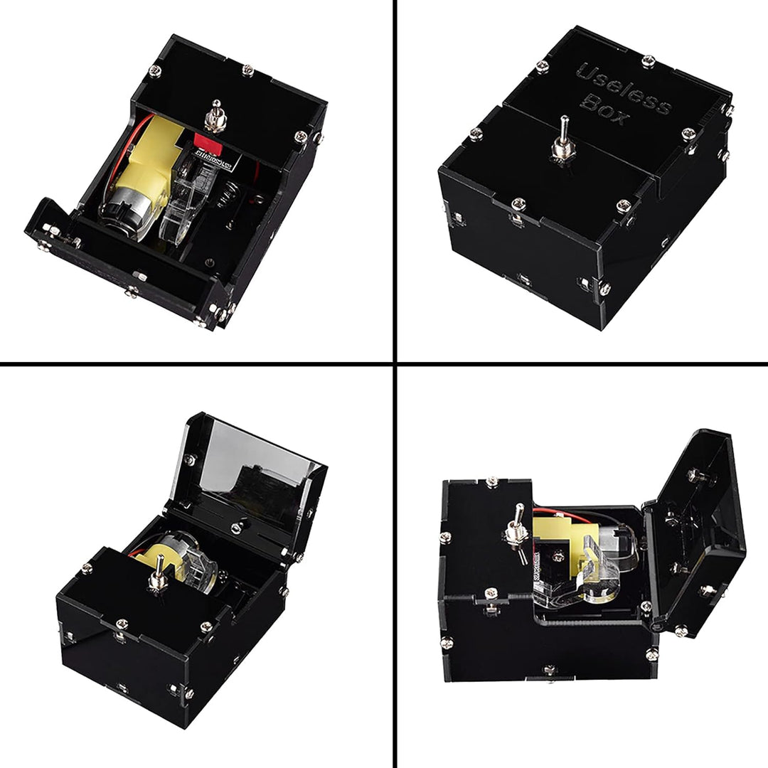 Einzigartiges DIY-Set „Useless Box“ mit Lustigem Spielzeug Zum Zeitvertreib – Leave Me Alone Black