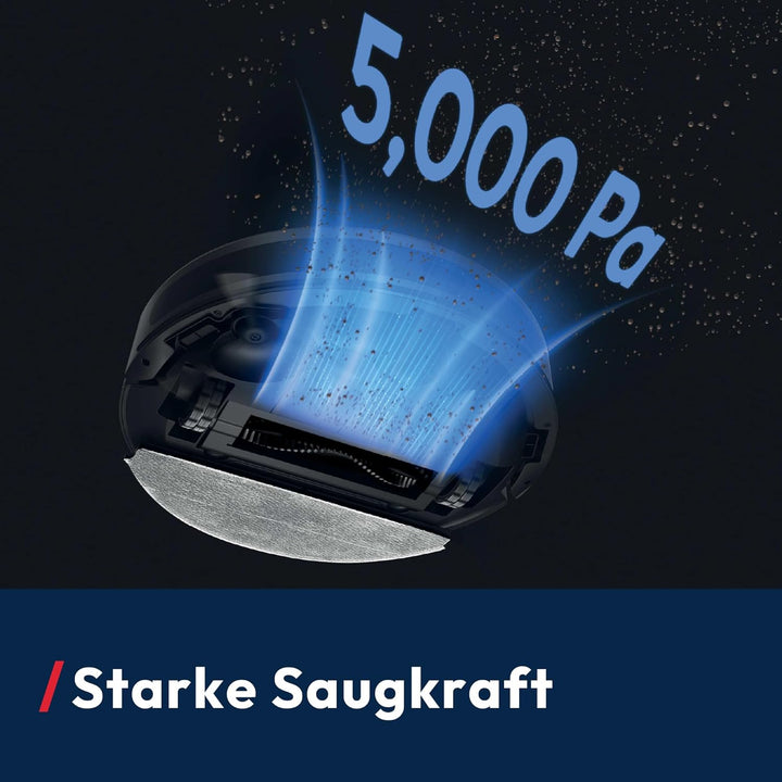 Hoover HG2 Hydro Pro Saug- und Wischroboter - ultraflach, 5000Pa Starke Saugleistung, Reinigung unte