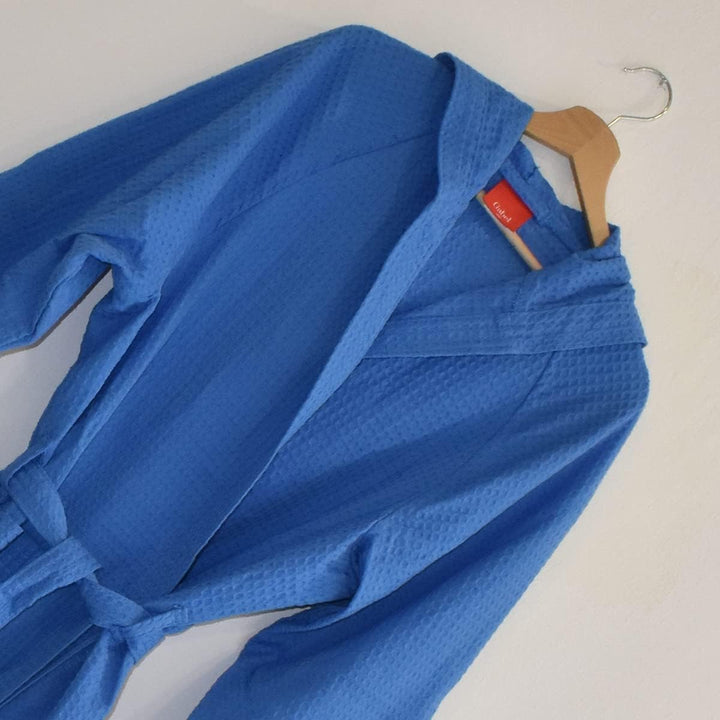 Gabel Golf Bademantel mit Kapuze, Baumwolle, Hellblau, XX-Large XXL 23 Kornblumenblau, XXL 23 Kornbl