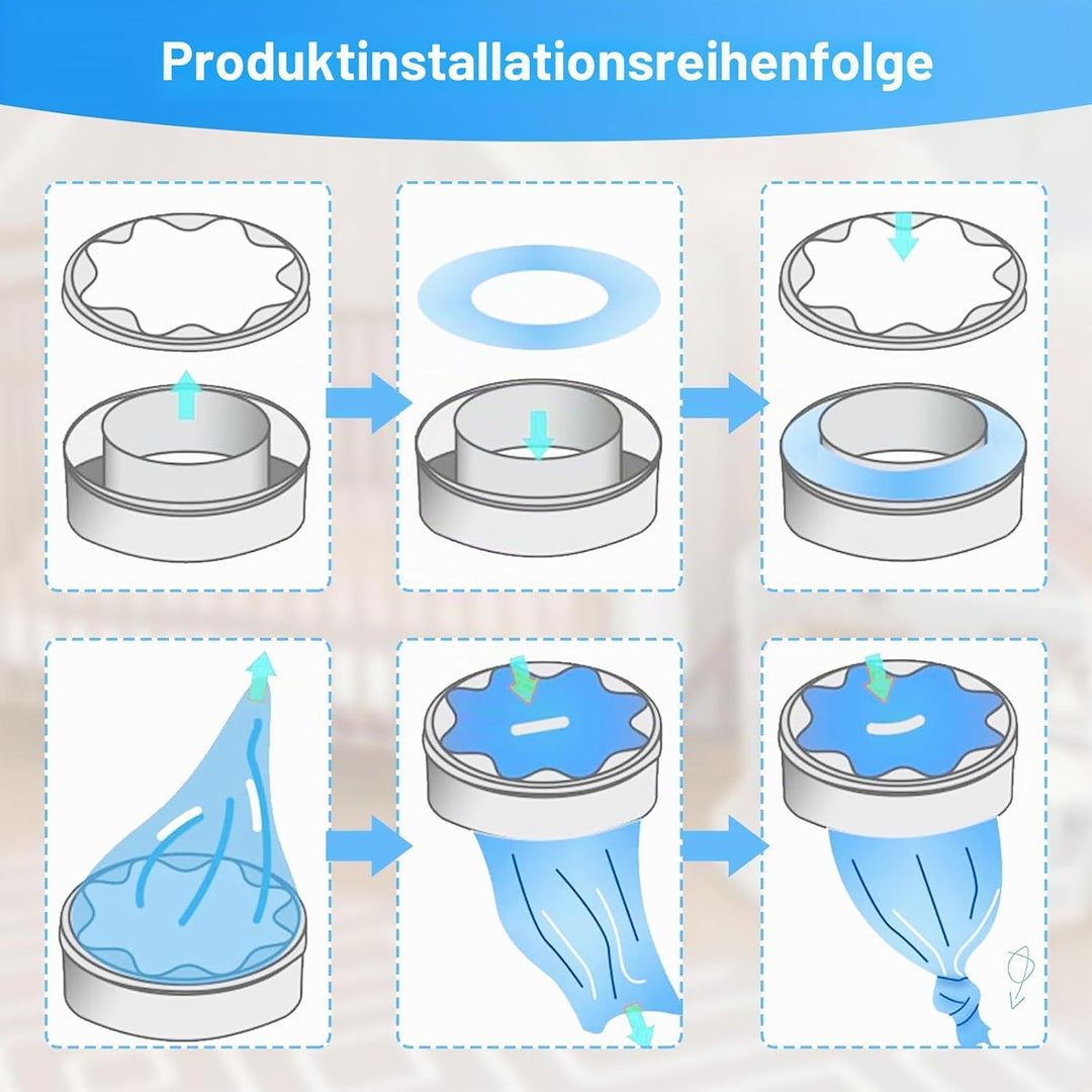 24 Stück Windeleimer Nachfüllkassetten, Nachfüllfolie Kompatibel mit Tommee Tippee, Angelcare, Achte