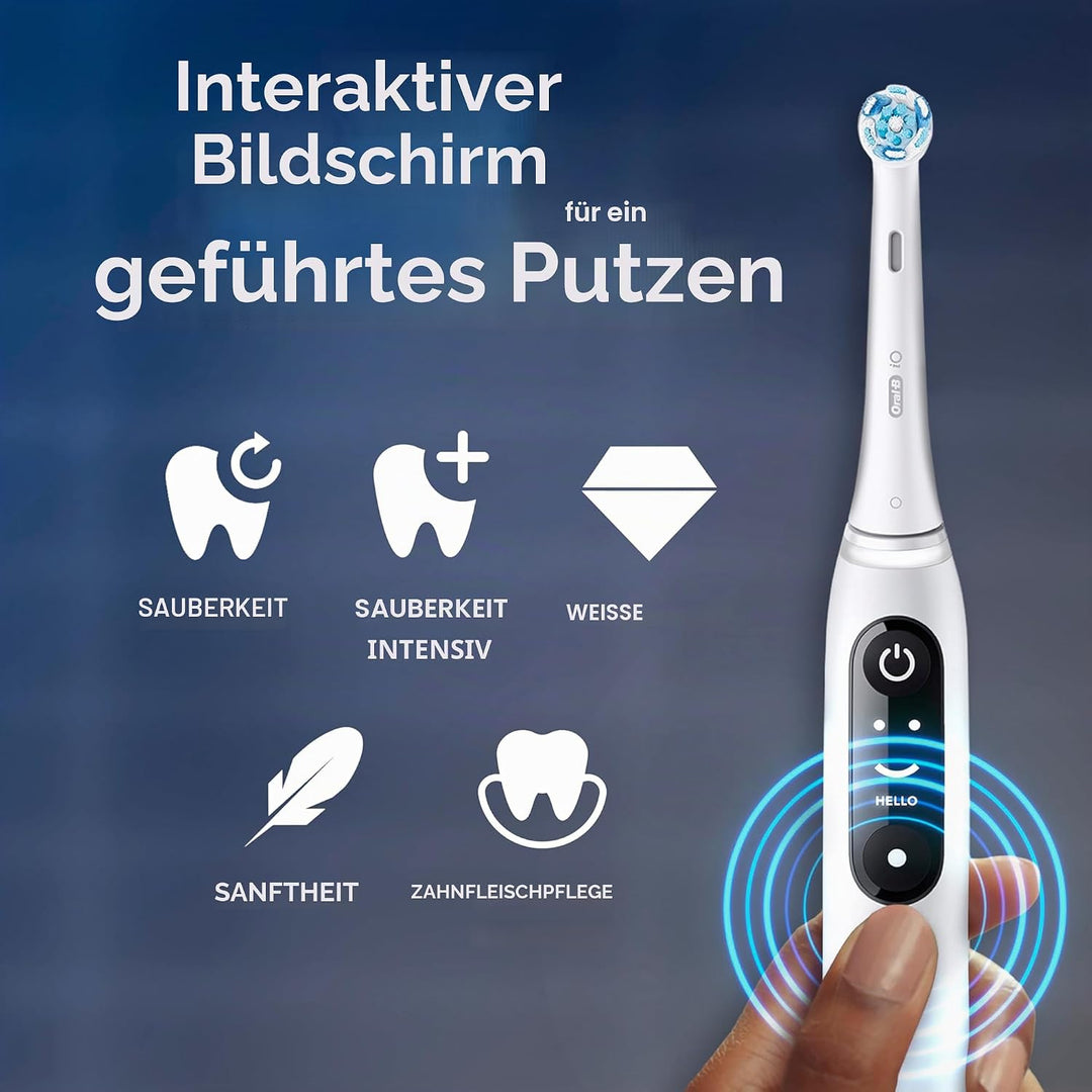 Oral-B iO 6N Elektrische Zahnbürste, Weiss, Reiseetui