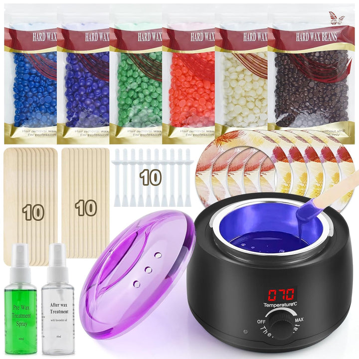 Warmwachsgerät Waxing Set Wachs Haarentfernung Wax Maschine Warmwachs Enthaarungswachs Wachswärmer H