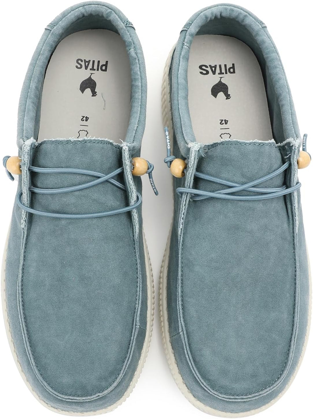 WALK IN PITAS | WP150 WALLABI Washed | Herren Mokassins | Flache Slipper für Männer | Slip on Loafer