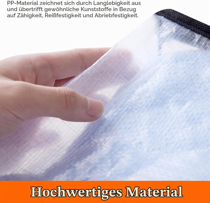 Lifewit 6 Stück Transparente Plastik Aufbewahrungstasche, 60L Kleideraufbewahrung Kleiderschrank Auf