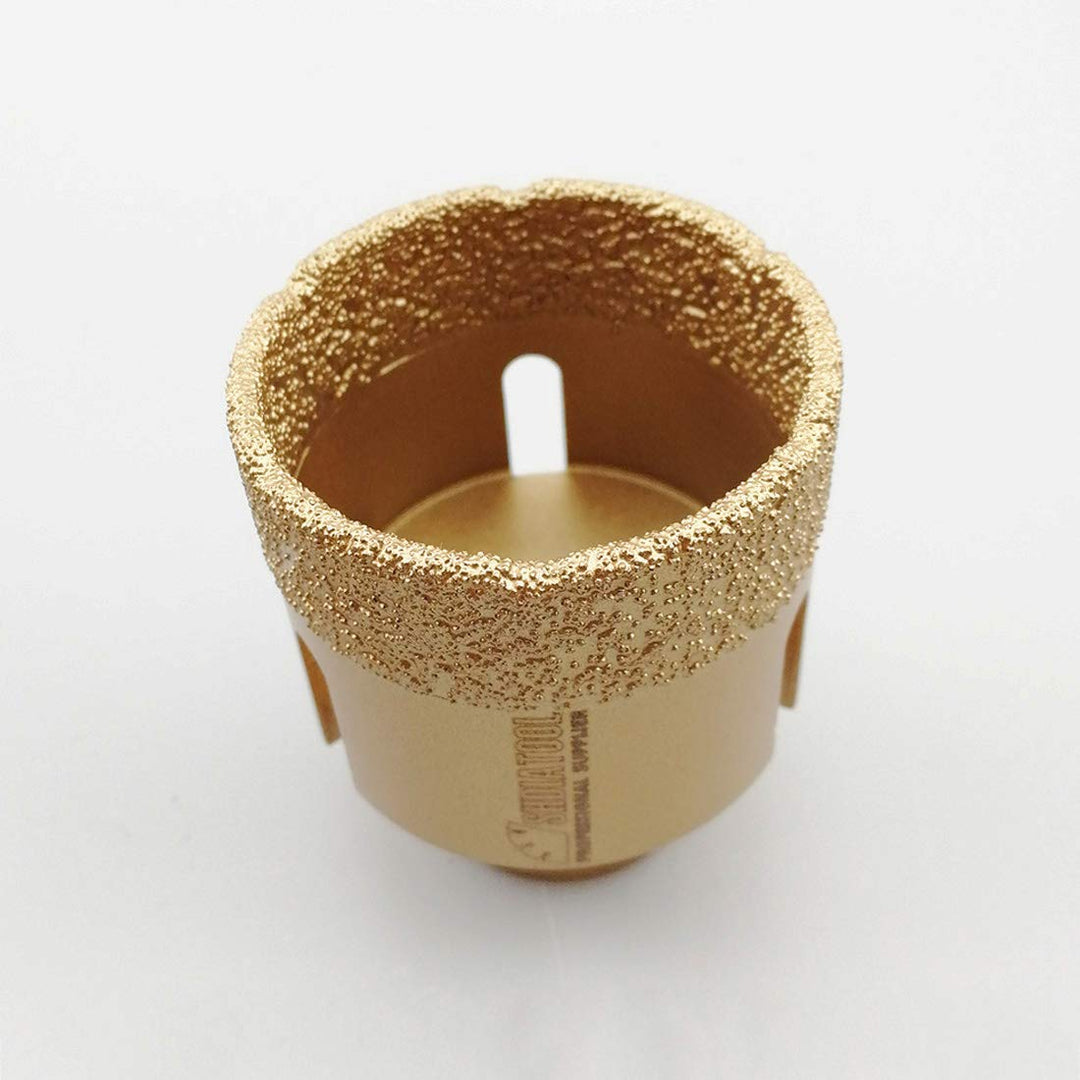SHDIATOOL 1PK Golden Dry Diamond Drill Core Bit Vacuum Brazed Drilling Porcelain Tile Granite Marble