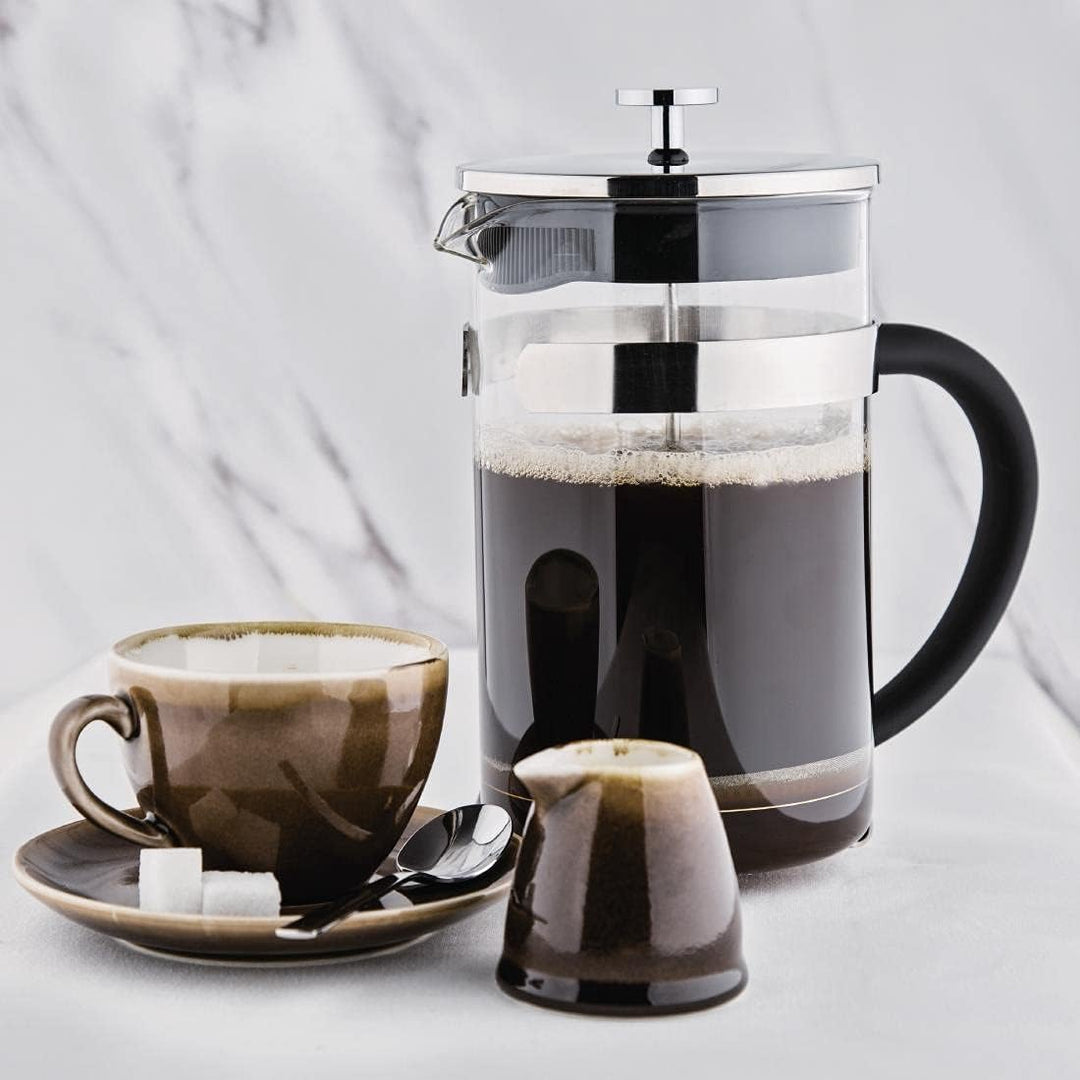Olympia Cafetière 12‑Tassen – Edelstahl Kaffeepresse GF233 1500ml, 1500ml