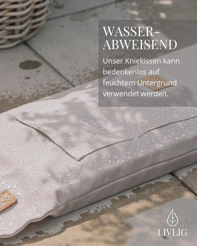 Livlig53 Garten Kniekissen aus gewachstem Canvas und Ledergriff. Kniepolster geeignet für Garten, We