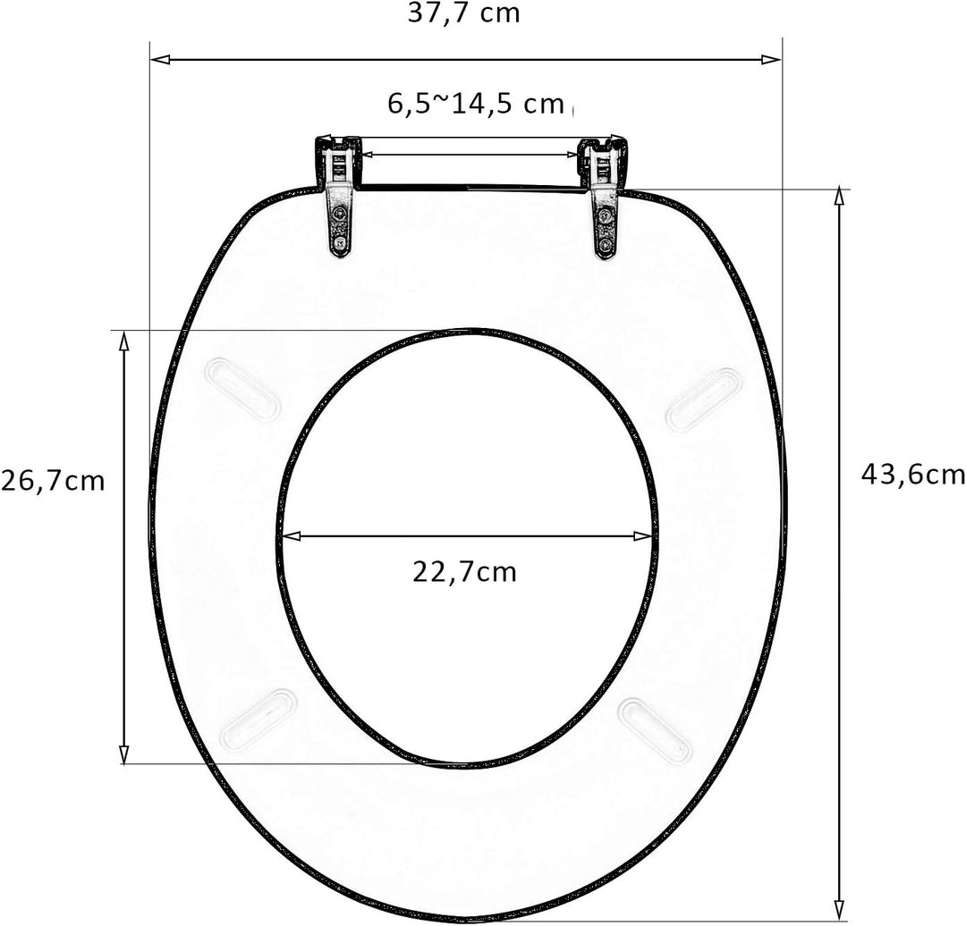 EUGAD WC Sitz Mit Absenkautomatik,Holz Toilettendeckel,Einfache Montage Toilettensitz,Stabile Qualit