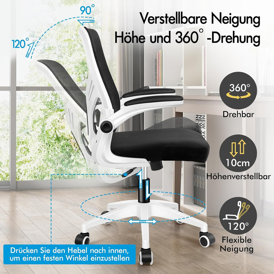 ALFORDSON Netzstoff Bürostuhl Mesh Chefsessel, Ergonomischer Schreibtischstuhl Neigeverstellung, Hoc