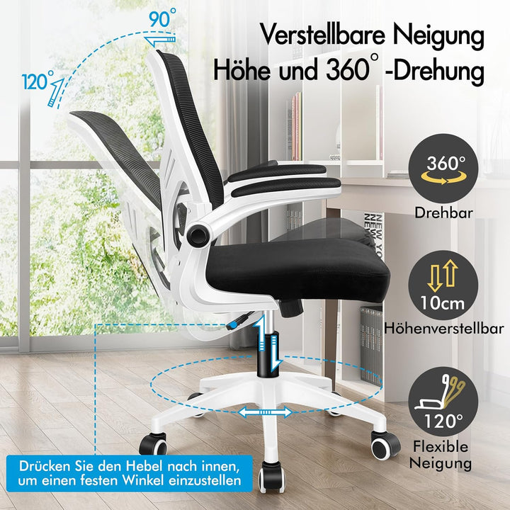 ALFORDSON Netzstoff Bürostuhl Mesh Chefsessel, Ergonomischer Schreibtischstuhl Neigeverstellung, Hoc