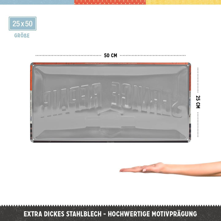 Nostalgic-Art Retro Blechschild, 25 x 50 cm, Harley-Davidson Service & Repair – Geschenk-Idee für Bi
