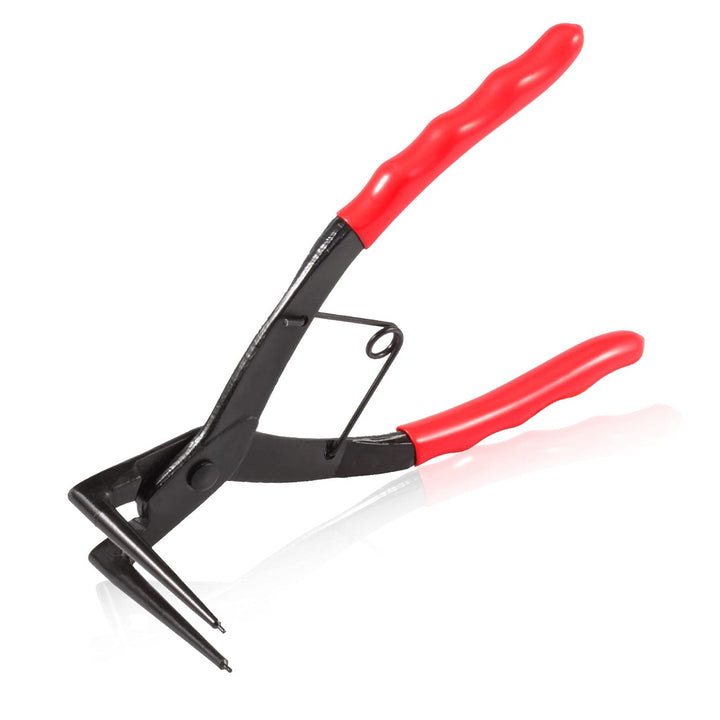 SPEEDWOX Hauptzylinder-Sprengringzange, 90 Grad gebogene Spitzzange mit roten PVC-Griffen, interne S